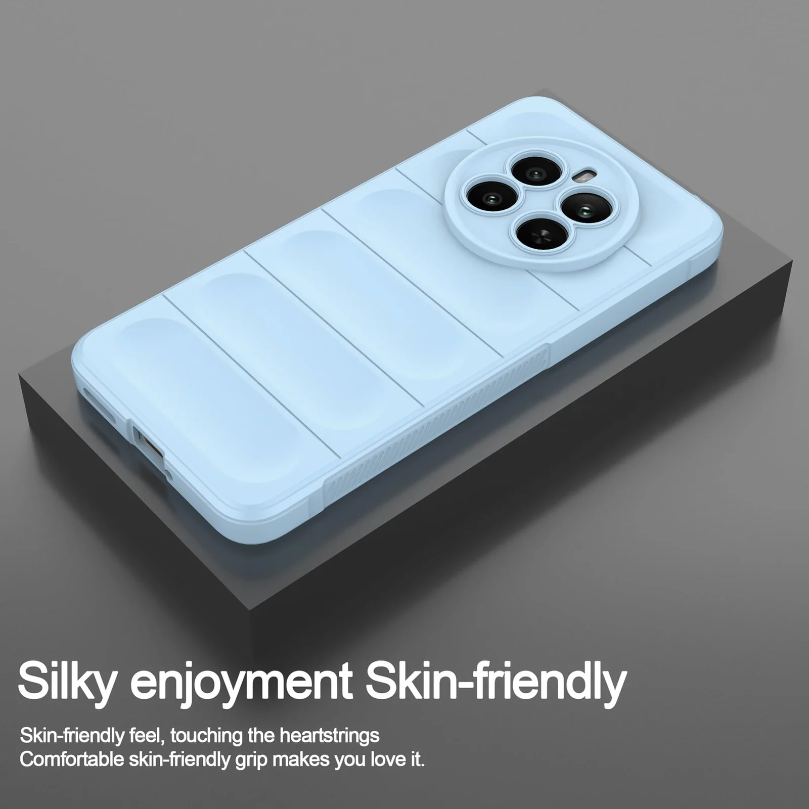 DL3 Mobilak Soft Silicone Protective Case for realme 12 Pro / realme 12 Pro Plus with Camera Protection and Shockproof Design - Baby Blue