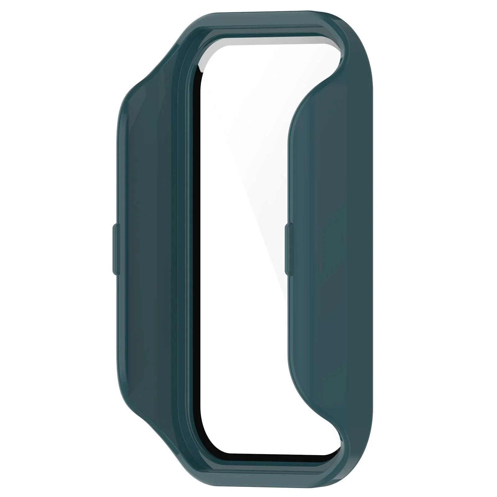 DL3 Mobilak Case Compatible with Xiaomi Redmi Band 2/ Xiaomi Smart Band 8 Active, Full Coverage Slim Hard PC Case Protective Bumper Built-in Tempered Glass Screen Protector Shell - Green