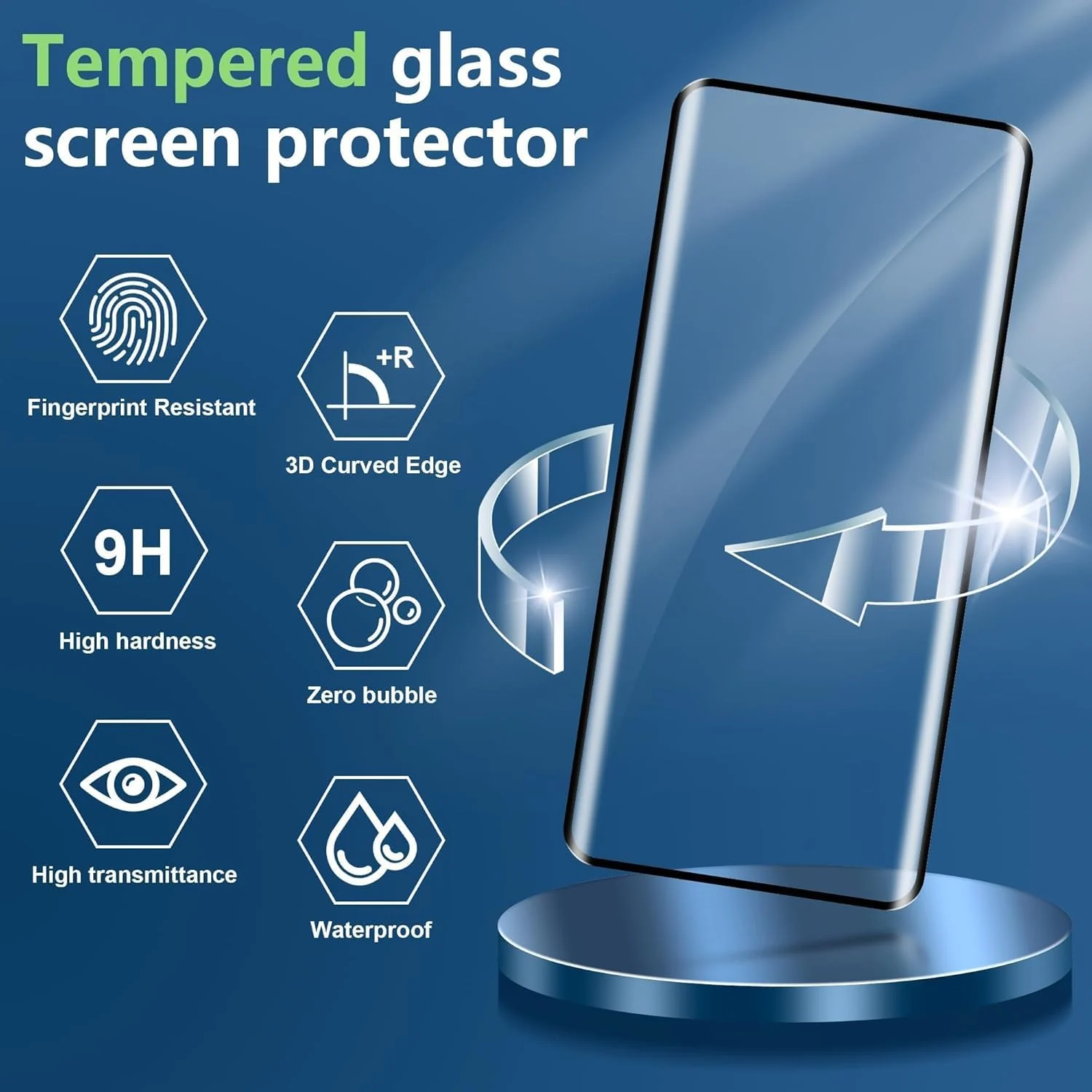 DL3 Mobilak Screen Protector for OnePlus 12 5G, Tempered Glass Screen Saver Premium HD Protective, Scratch Resistant, NO-Bubble, 9H Hardness, Full Coverage Film - Clear