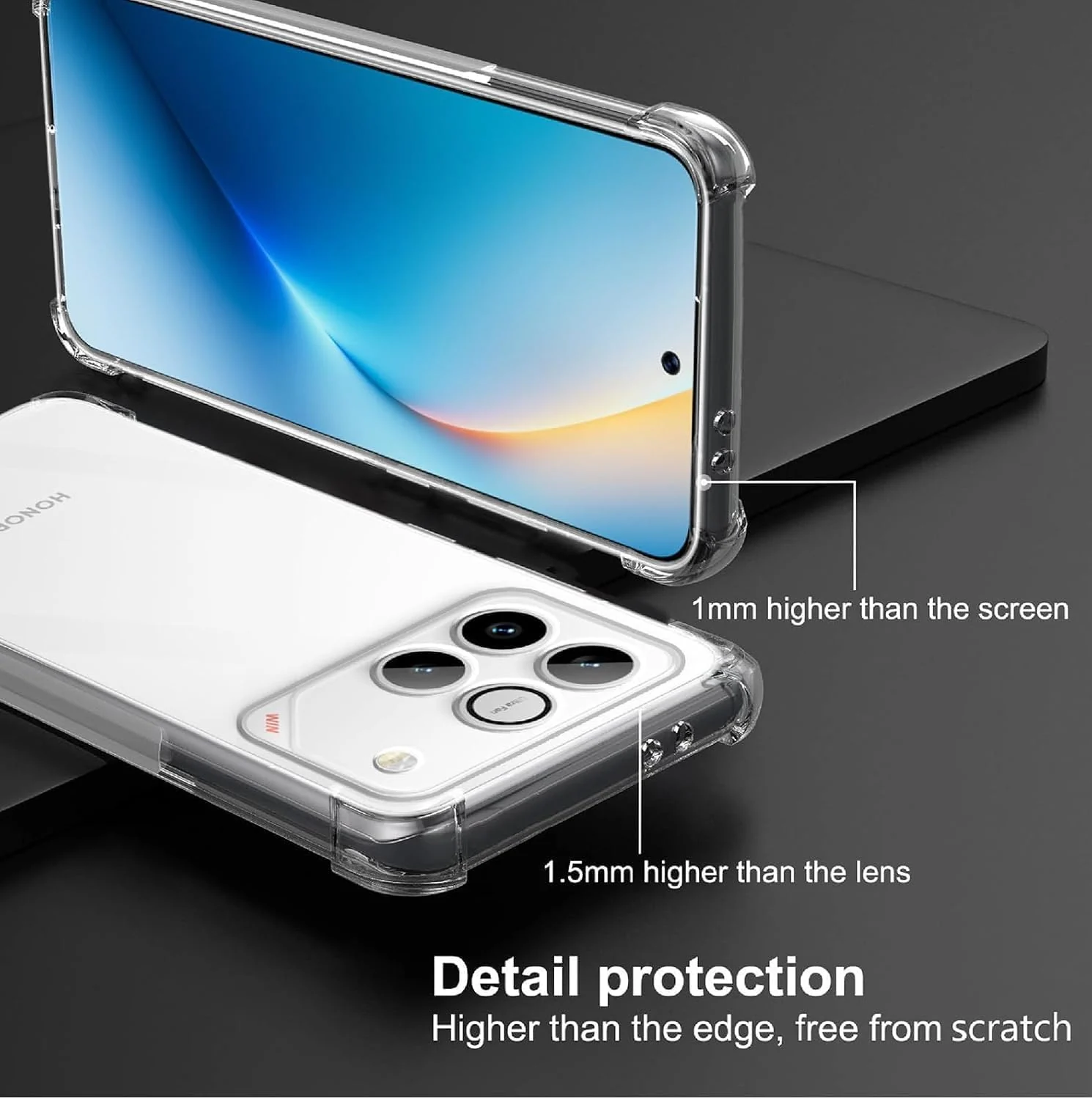 DL3 MOBILAK Clear Soft TPU Phone Case for Honor Win and Win RT - Clear