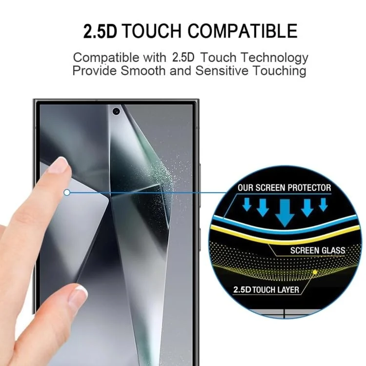 DL3 Mobilak Screen Protector for Samsung Galaxy S25 Plus, Tempered Glass Screen Saver Premium HD Protective, Scratch Resistant, NO-Bubble, 9H Hardness, Full Coverage Film - Clear