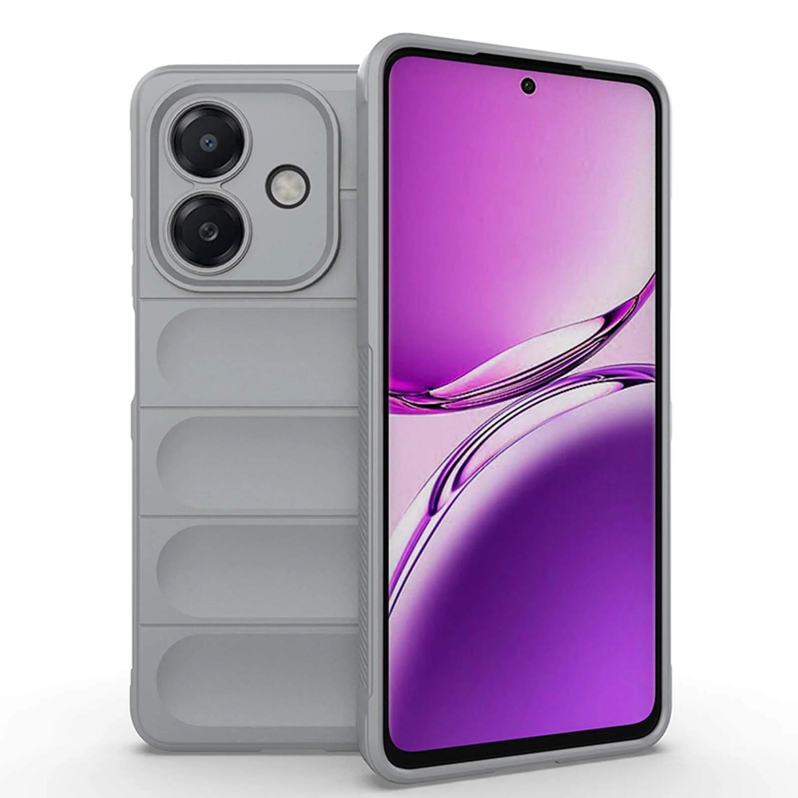 DL3 Mobilak Flexible Silicone and TPU Protective Case with Camera Protection for OPPO A3 / OPPO A3x / A40 - Gray