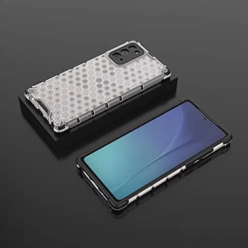 DL3 Mobilak Honeycomb Protective Case for Samsung Galaxy Note 20 5G, Shock-absorbing protection, Transparent design, Slim, lightweight profile - Clear