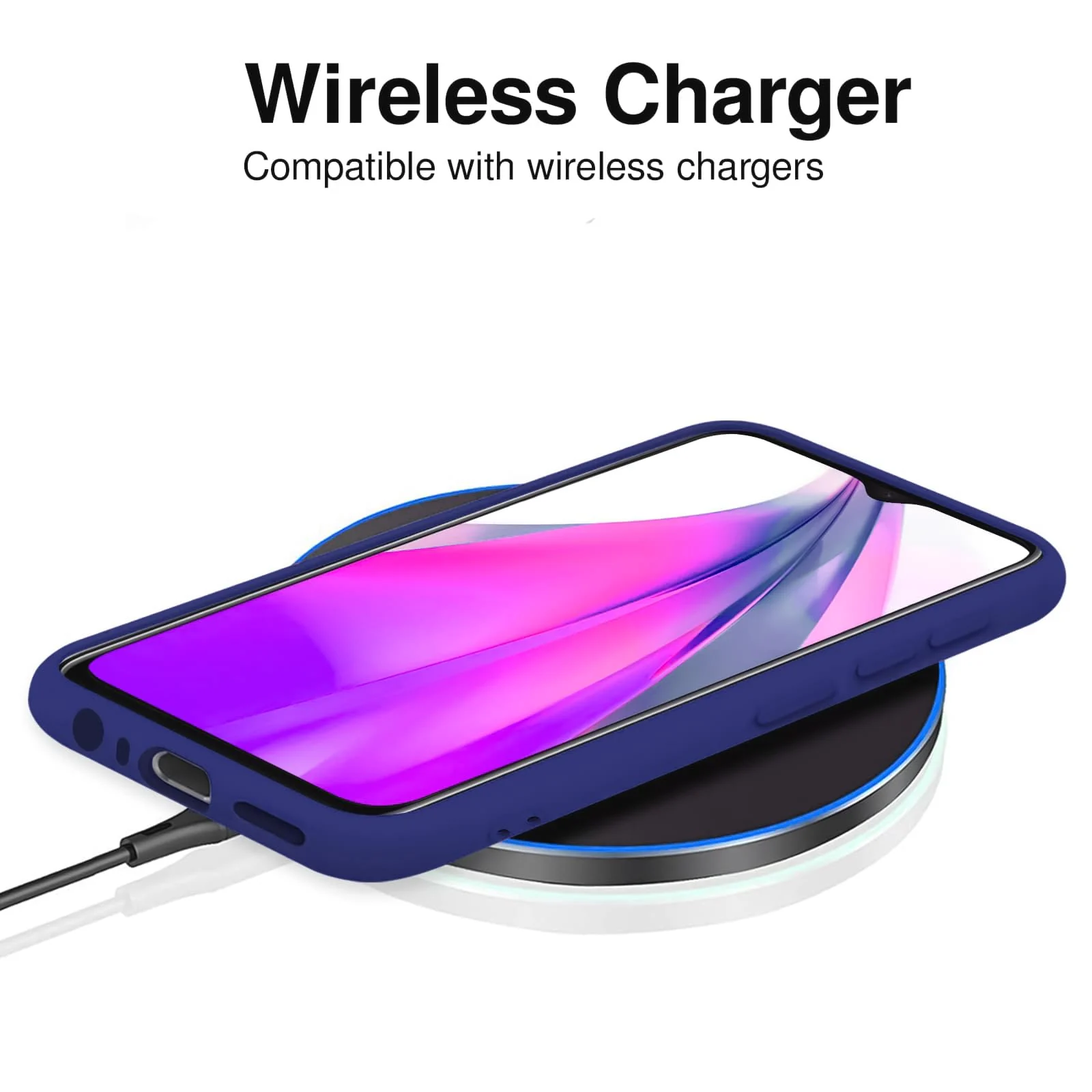 DL3 Mobilak Xiaomi Redmi Note 8 Case, Soft Flexible Silicone Gel Rubber Bumper Cover, Slim Fit Full Body Shockproof Protective Phone Case - Pepsi