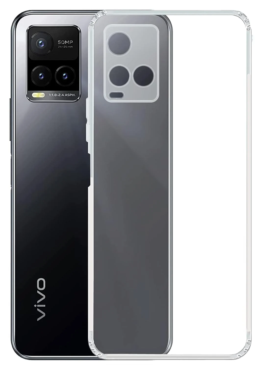 DL3 Mobilak Case Compatible with vivo Y33S 4G/vivo Y21s/vivo Y21 Case Crystal Soft TPU Gel Case Flexible Silicone Anti-Scratch Camera Protection TPU Cover - Clear