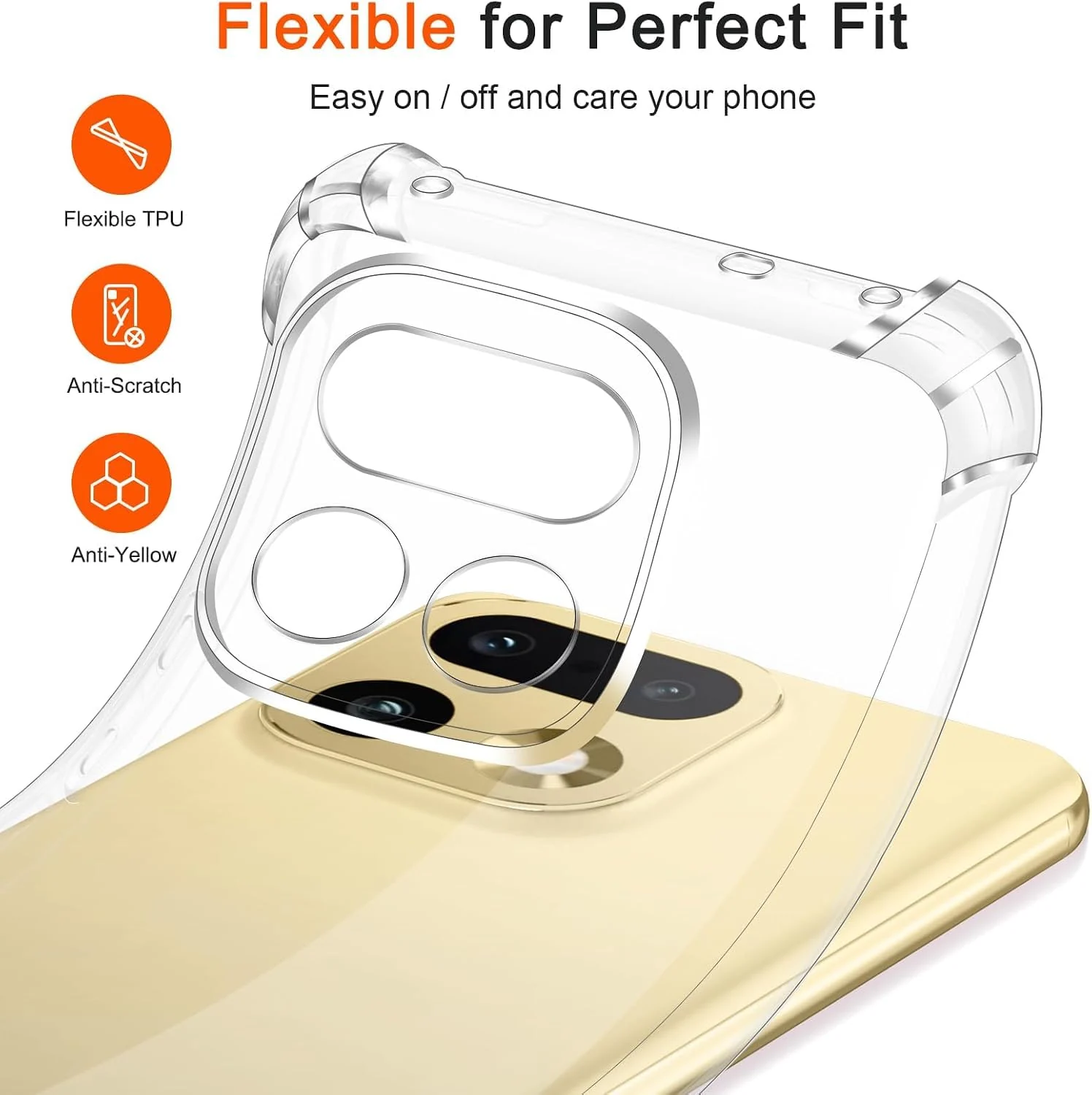 DL3 MOBILAK Clear Soft TPU Phone Case for Realme 16 Pro Plus and 16 Pro Plus 5G - Clear