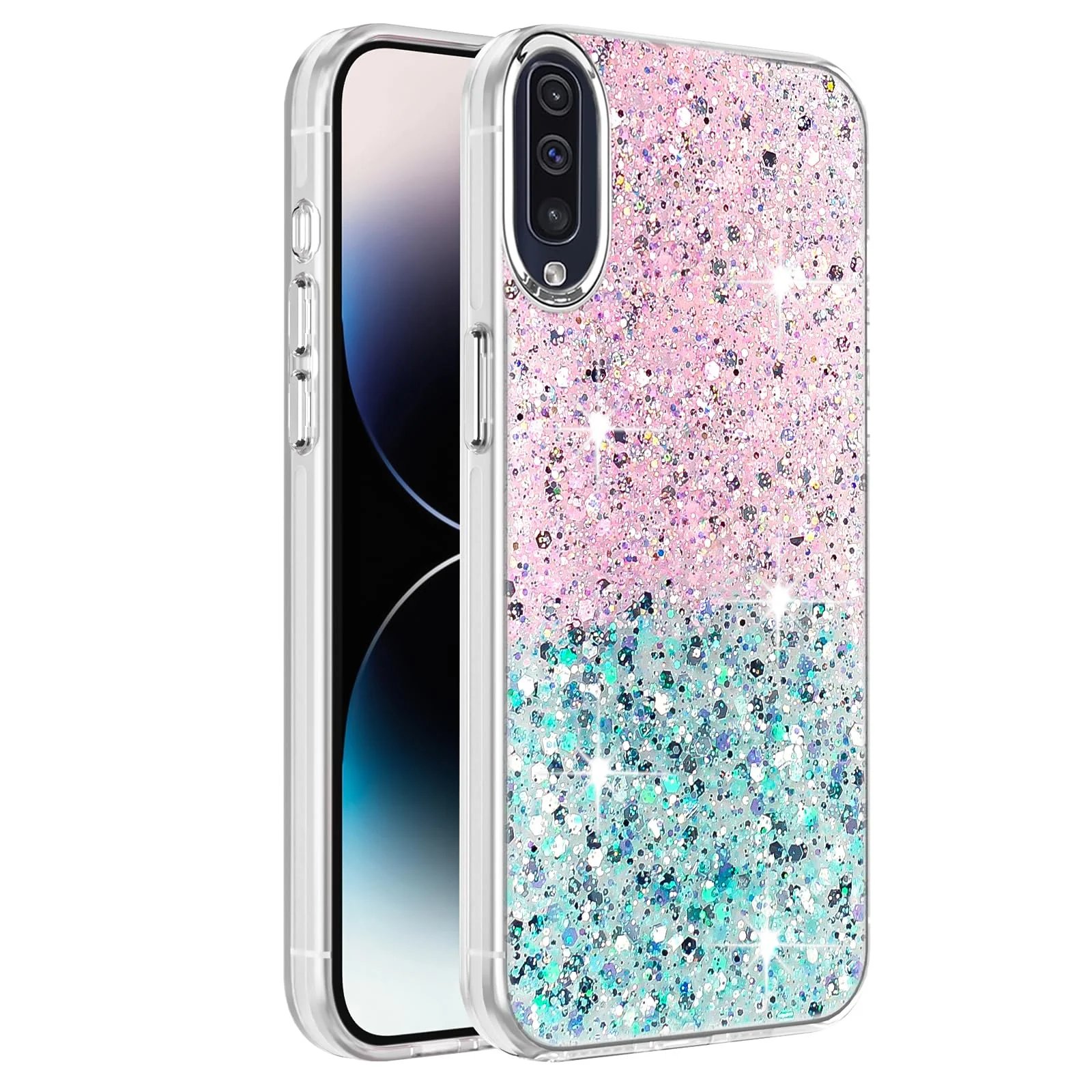 Samsung Galaxy A50 / A30S / A50S — DL3 Mobilak Glitter Protective Case for Samsung Galaxy A50 / A30S / A50S, Supports wireless charging, Camera protection, Shock-absorbing protection