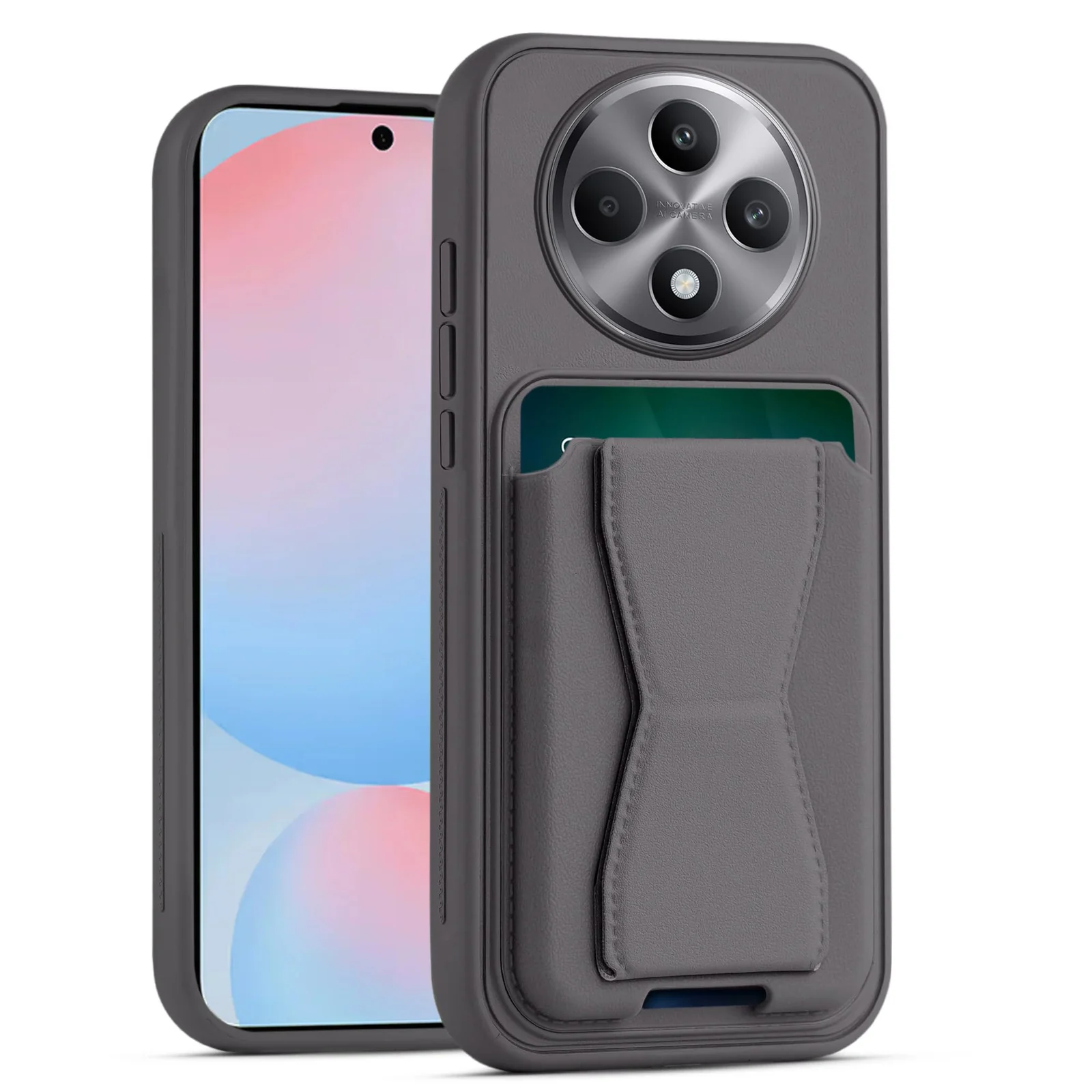 DL3 Mobilak Leather Wallet Case with Card Slot for OPPO Reno12 F / Reno 12F with Camera Protection and Shockproof Design - Lavender Purple