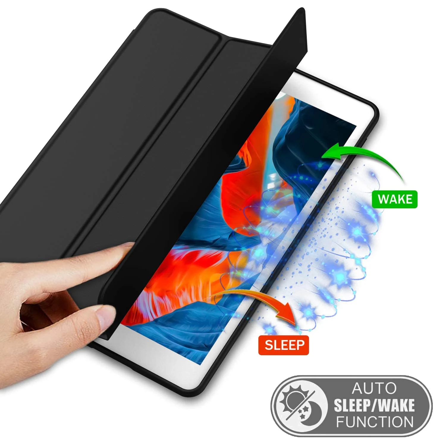 DL3 Mobilak iPad 9th/ 8th/ 7th Generation, Case for iPad 10.2-Inch 2021/2020/ 2019 with Pencil Holder, iPad 7th Gen 2019 Case with Soft Baby Skin Silicone Back, Auto Wake/Sleep Cover - Black
