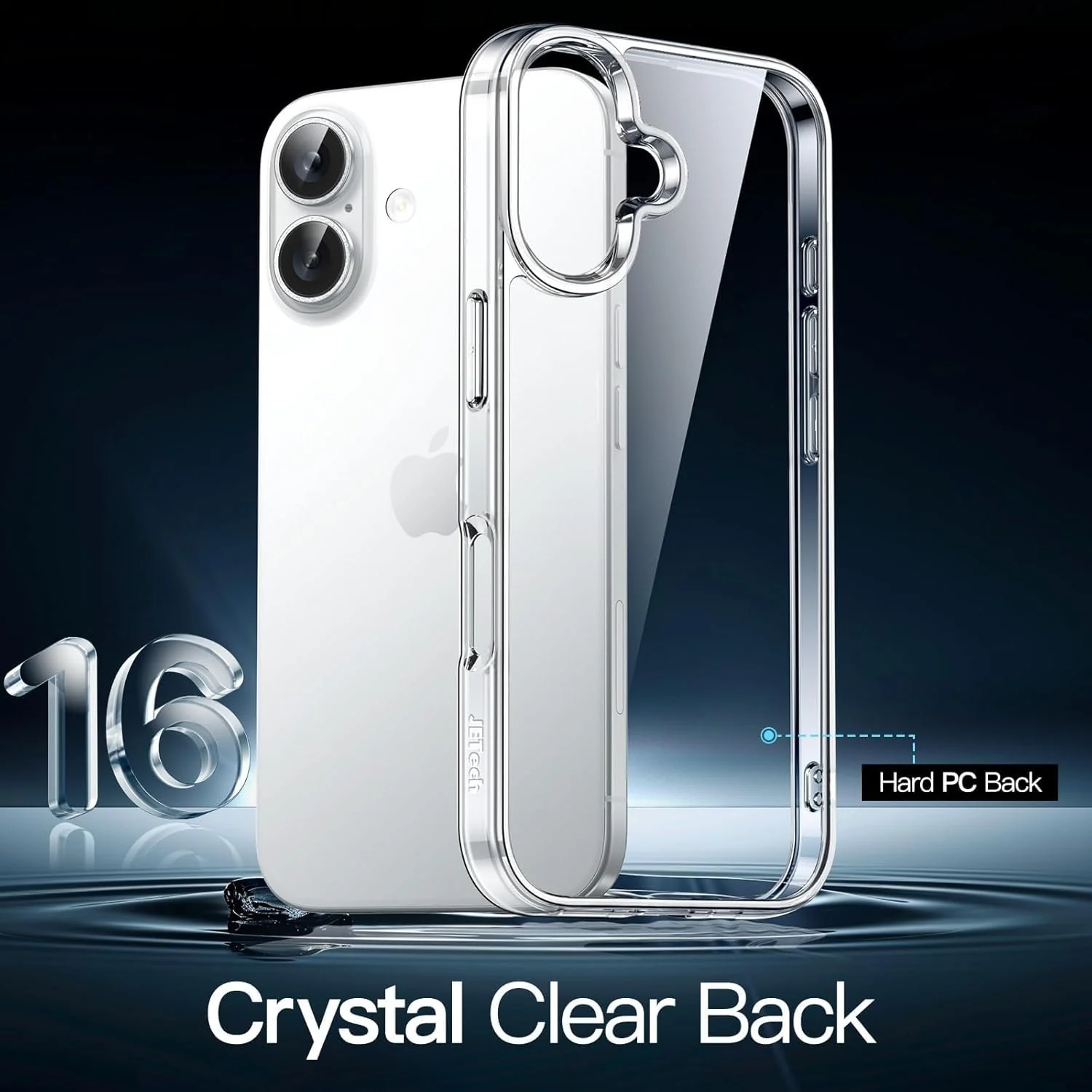 DL3 Mobilak Clear TPU Case for iPhone 16, Camera protection, Shock-absorbing protection, Scratch-resistant surface - Clear