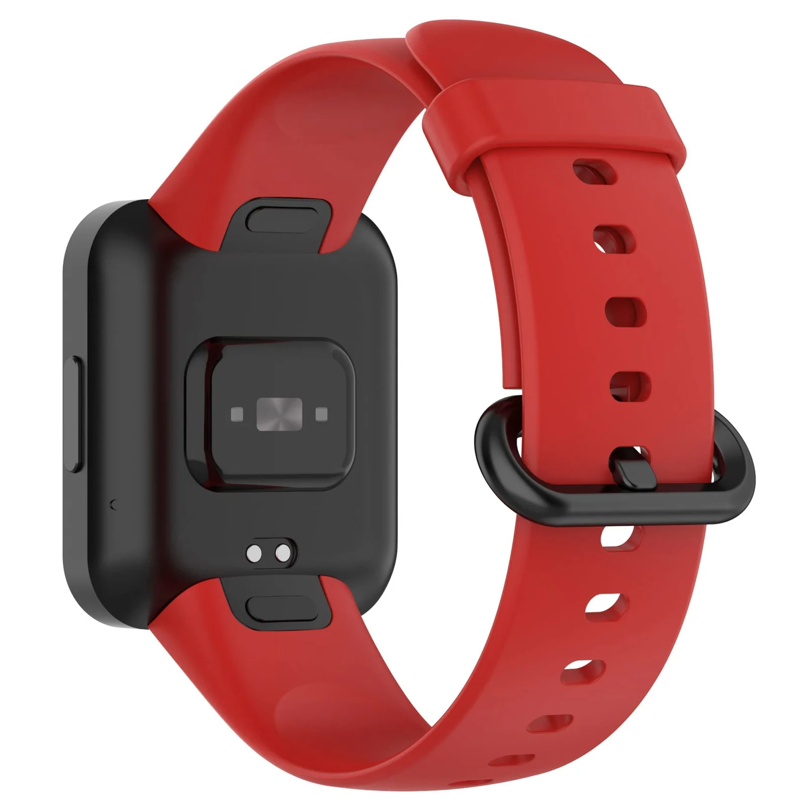 DL3 Mobilak Strap Compatible with Xiaomi Redmi Watch 2 Lite/Poco Watch/Redmi Watch 2 / Horloge 2 Soft Replacement Sport Silicone Strap (Red), unisex-adult - Black