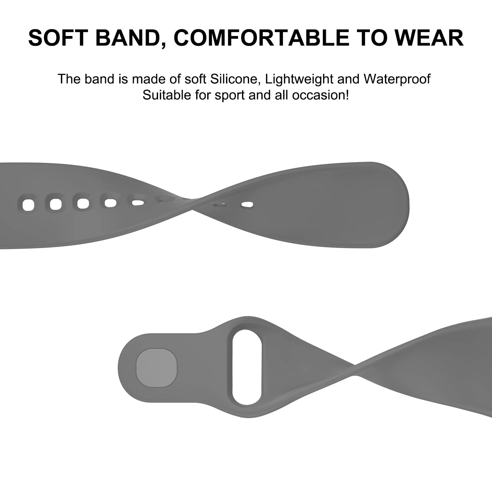 DL3 Mobilak Strap Silicone Compatible With Xiaomi Redmi Watch 3 Active/Redmi Watch 3 Lite, Sport Silicone Watch Band Wrist Strap, Bracelet Wristband Wrist Strap - Space Grey
