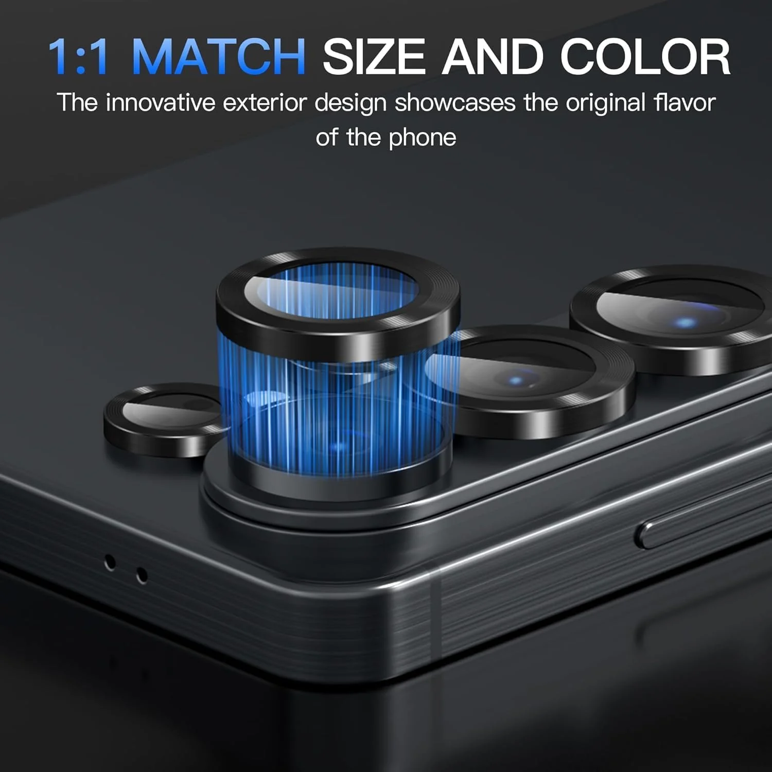 DL3 MOBILAK Individual Ring Camera Lens Protector for Samsung Galaxy S26 Ultra, Black