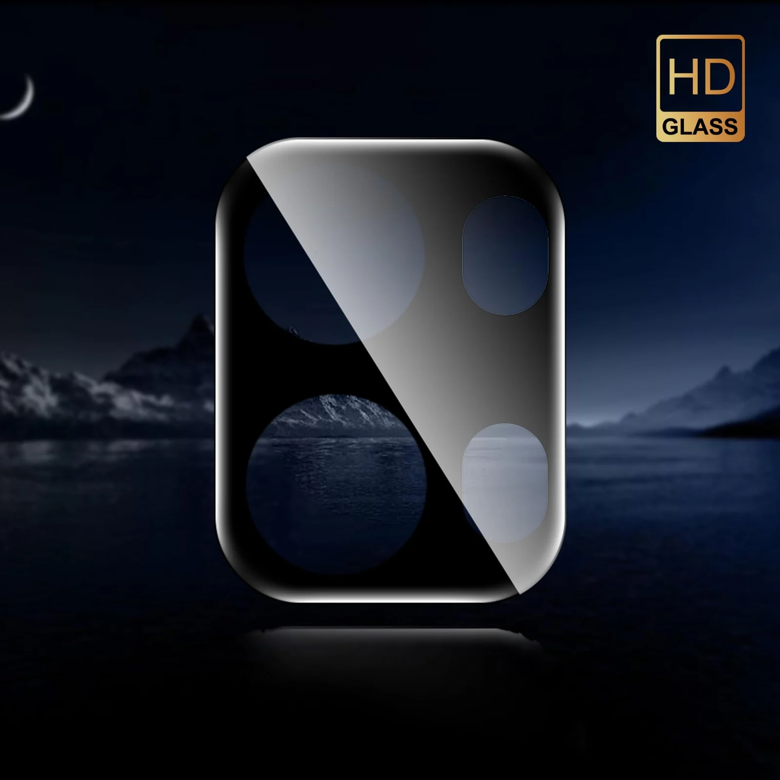 DL3 Mobilak OPPO Reno 13 Pro 5G / Reno13 Pro 5G Camera Lens Protector Tempered Glass Screen Protector HD [Full Coverage][Anti-Scratch] Drop Protection Ultra Clear/Thin Lens Protector Case - Black