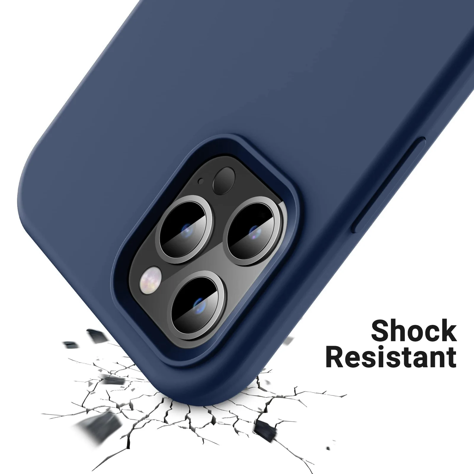 DL3 Mobilak Liquid Silicone Protective Case for iPhone 11 Pro Max (6.5 Inch) with Camera Protection and Microfiber Lining - Blue