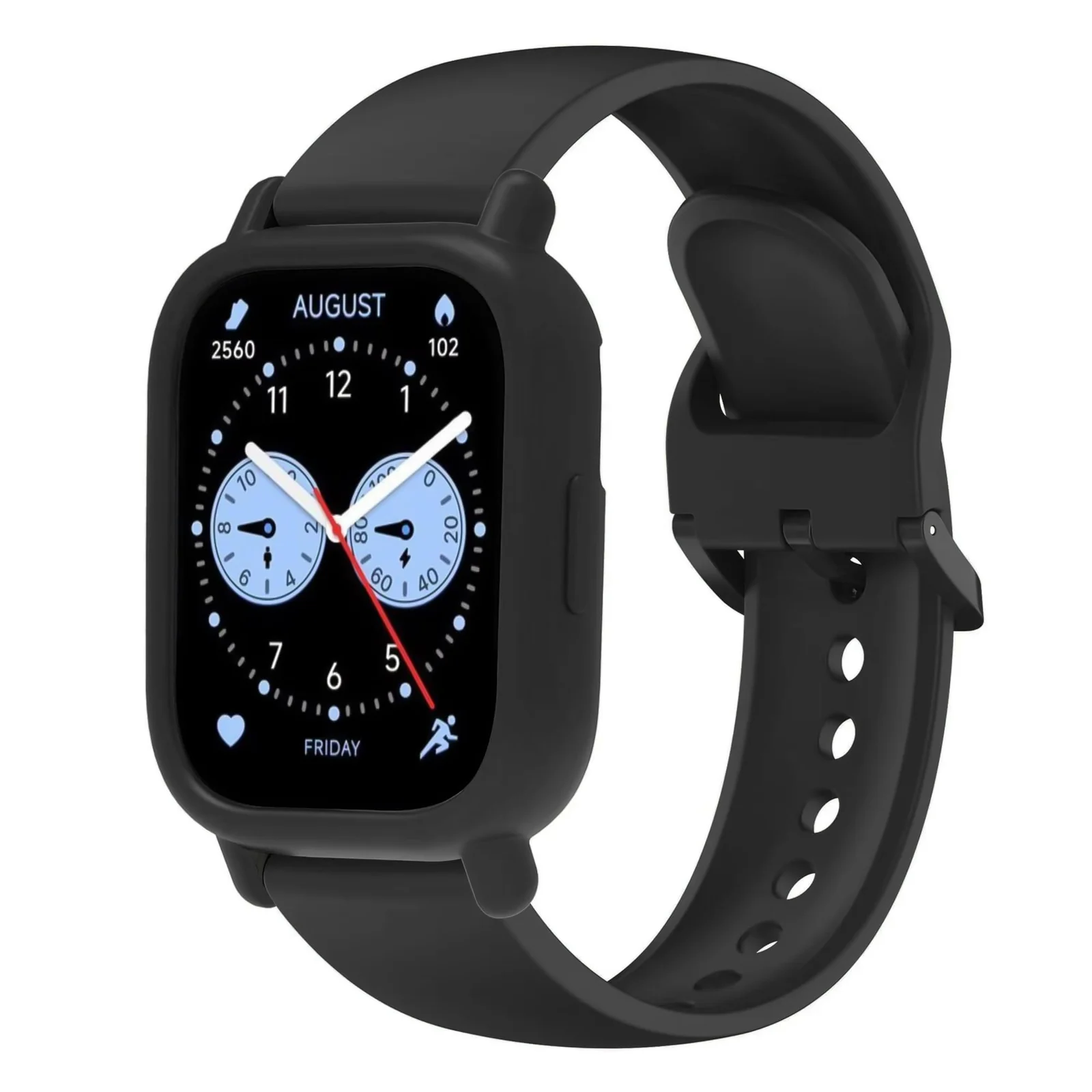DL3 MOBILAK Soft TPU Watch Bumper Case for Xiaomi Redmi Watch 5 Lite, Black