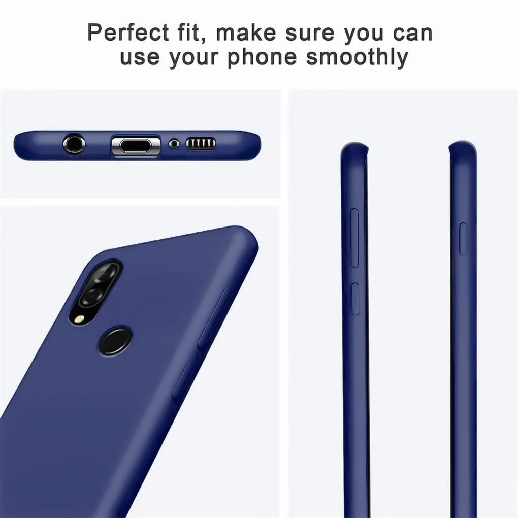 DL3 Mobilak Soft Silicone Protective Case for Huawei nova 3i with Microfiber Lining and Shockproof Design - Blue 2