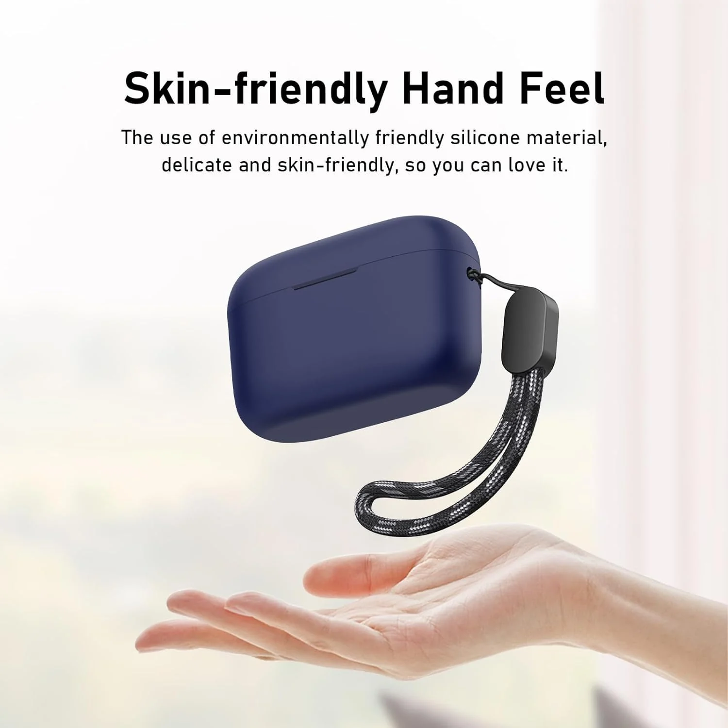 DL3 Mobilak Silicone Cover Case Compatible with Soundcore by Anker A20i Portable Protective Cover With Keychain - Blue