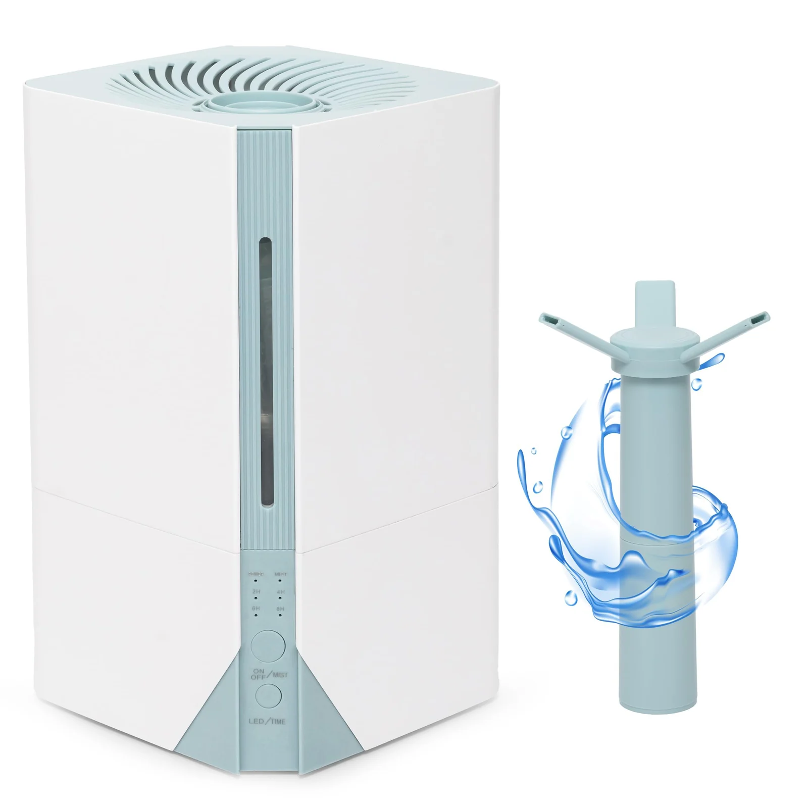 MOBIGON 7 L Top-Fill Cool Mist Humidifier, White / Green