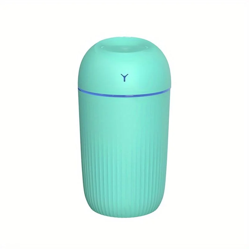 Mobigon Wood Cool Mist Ultrasonic Humidifier for Room Moisture, Aroma Diffuser for Home, 400ml Essential Oil Diffuser with 7 Colorful Night Light, Auto Shut-Off, Home, Office - Turquoise