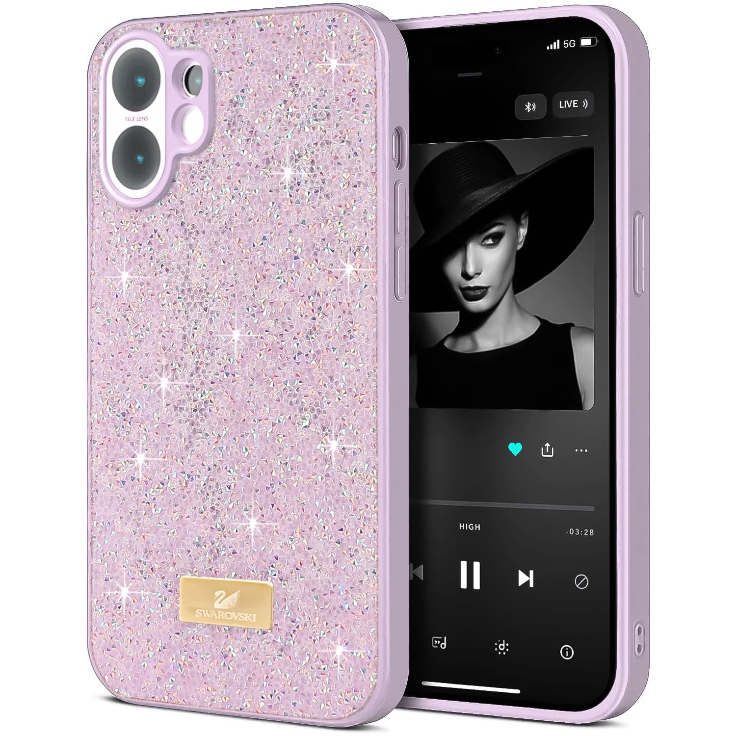 Vivo V60 5G — DL3 Mobilak Glitter Protective Case for vivo V60 5G, Supports wireless charging, Shock-absorbing protection, Scratch-resistant surface