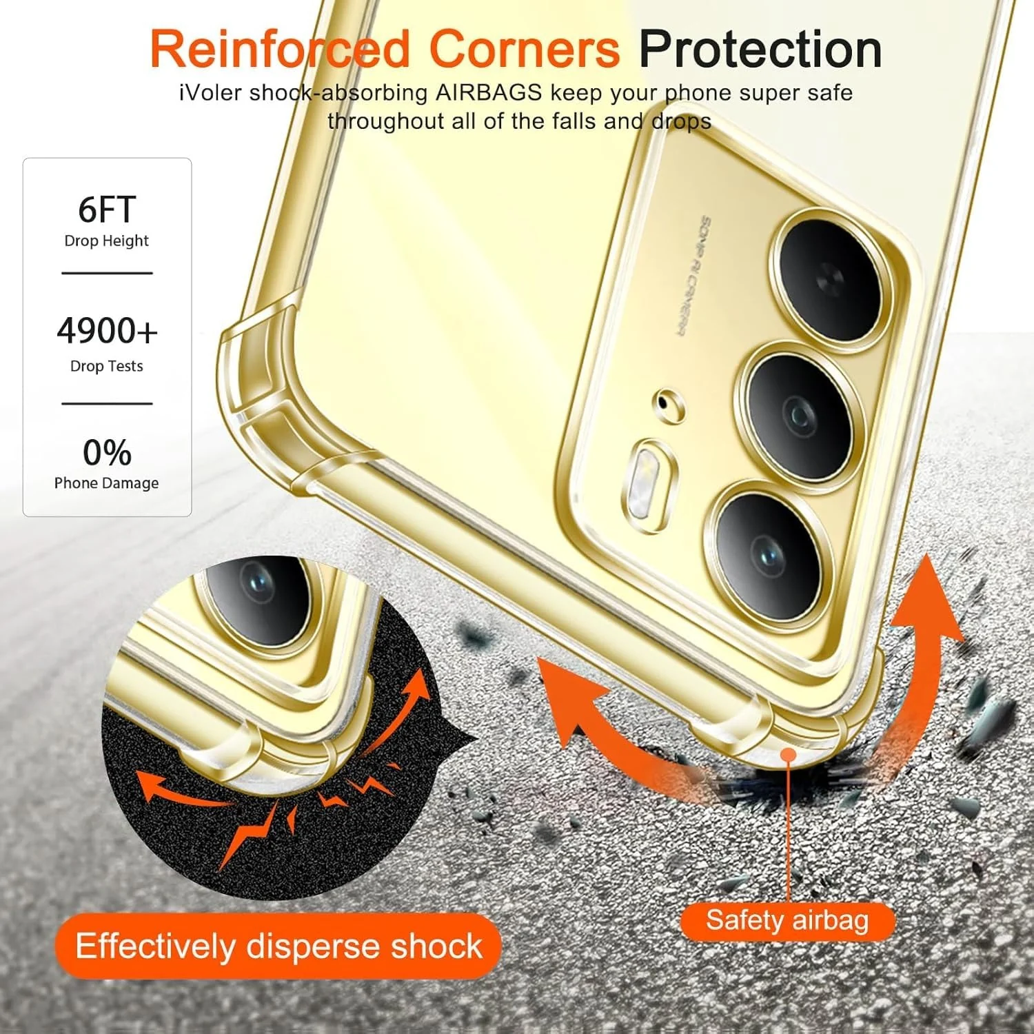 DL3 Mobilak Clear TPU Protective Case for realme C75 with Camera Protection and Shockproof Design - Clear
