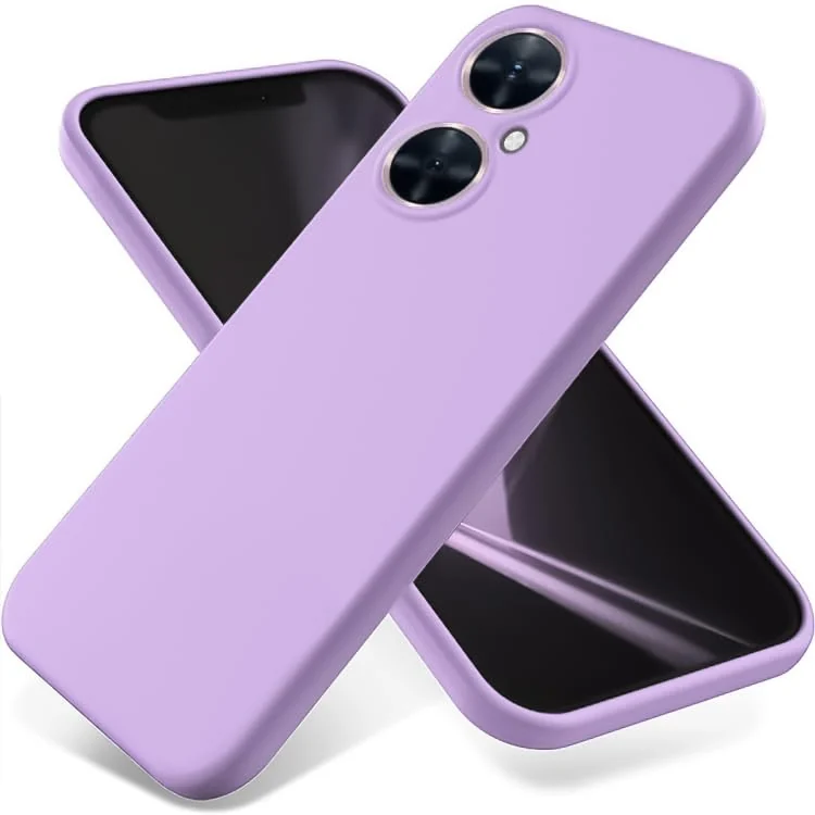 DL3 Mobilak Soft Silicone Protective Case for Huawei nova 11i with Microfiber Lining and Shockproof Design - Light Purple