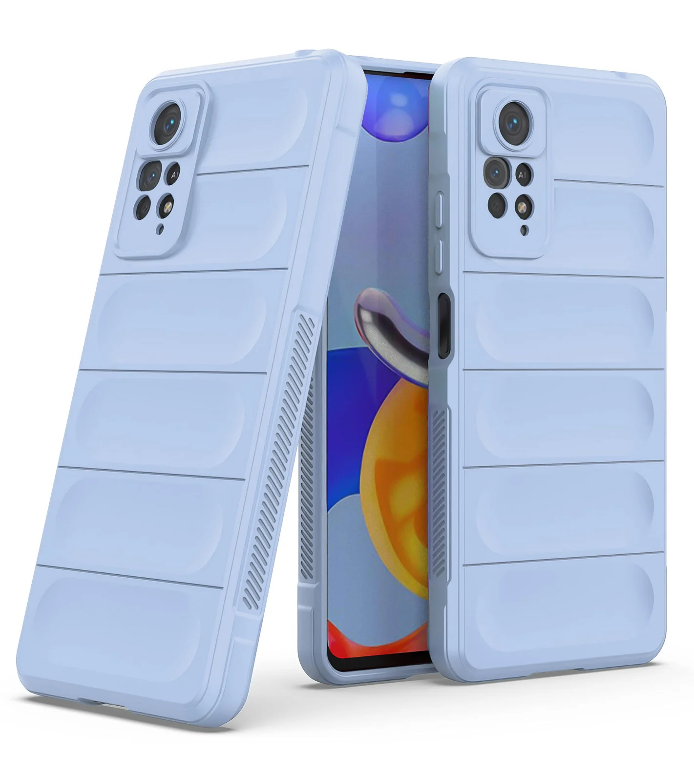 DL3 Mobilak Flexible Silicone and TPU Protective Case with Camera Protection for Xiaomi Redmi Note 12 Pro 4G / Redmi Note 11 Pro 4G&5G - Baby Blue