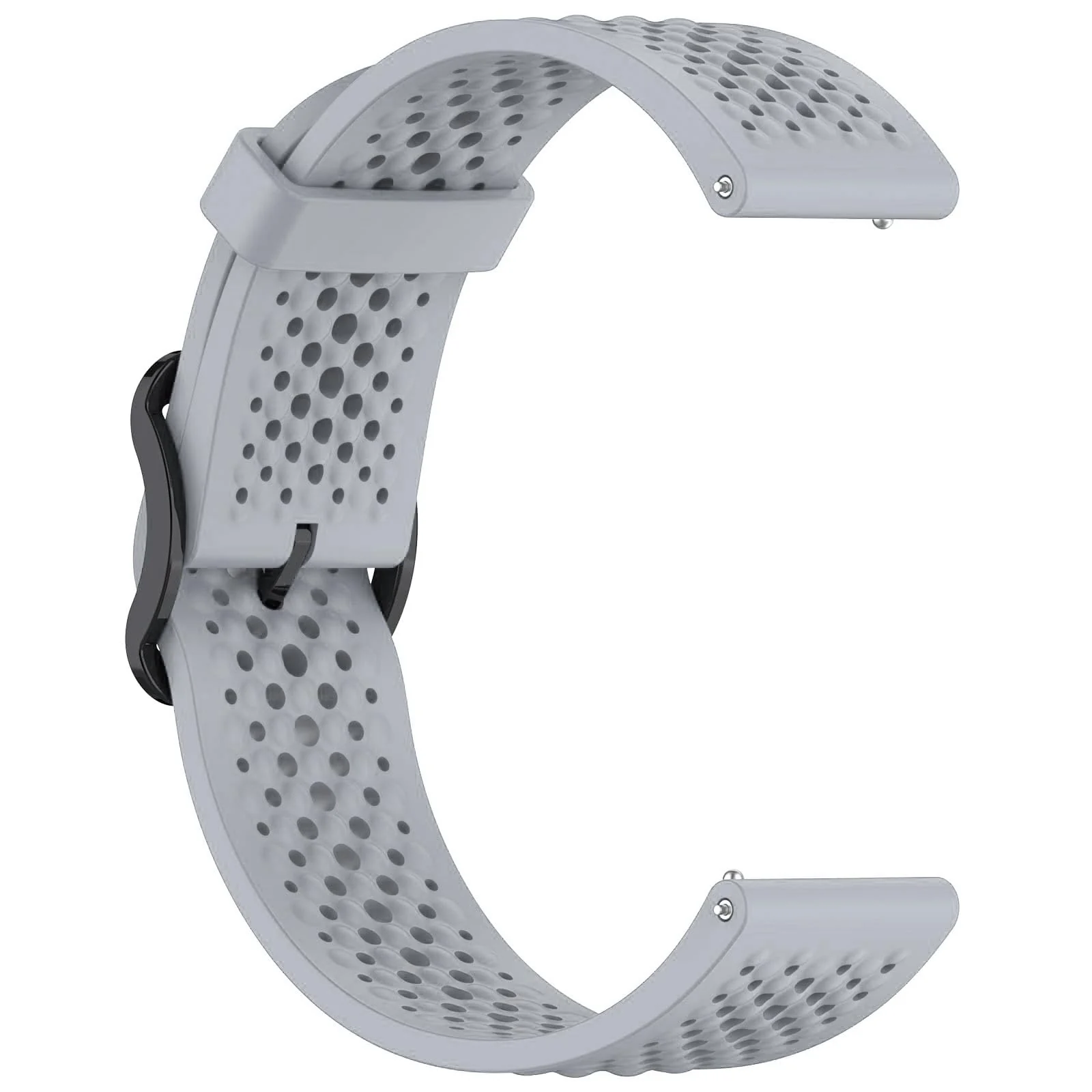 DL3 Mobilak 22 mm Silicone Breathable Sport Bracelet For Xiaomi Redmi Watch 5 Active/Redmi Watch 5 Lite Strap, 22mm Adjustable Armband Watchbands Quick Wristband Watch Strap Bands - Light Gray