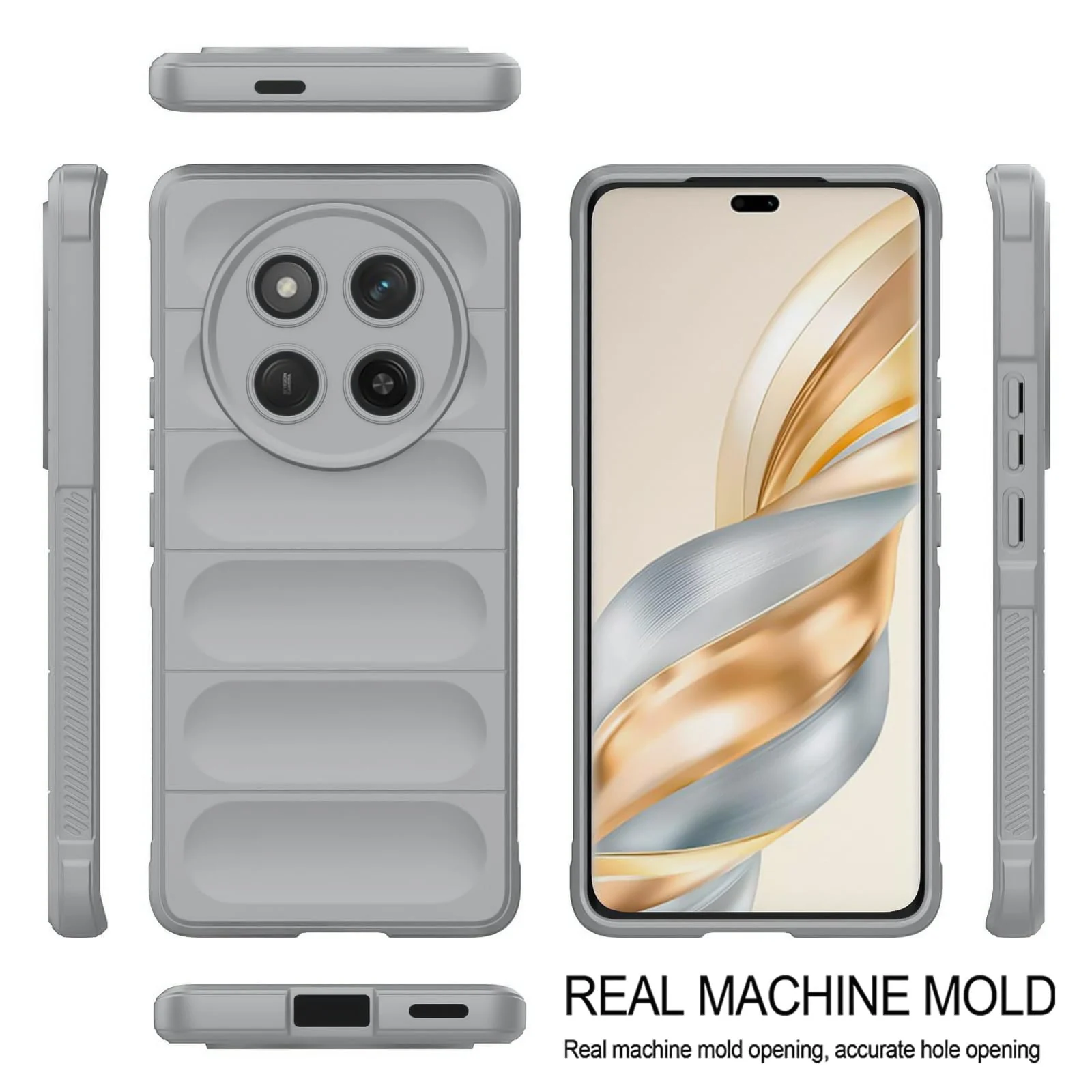 DL3 Mobilak Flexible Silicone and TPU Protective Case with Camera Protection for Honor X9C - Gray