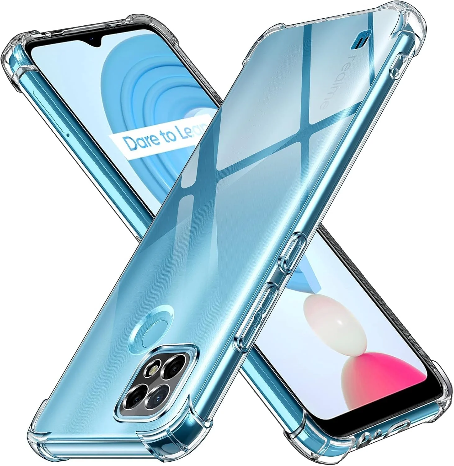 DL3 Mobilak Clear TPU Protective Case for realme C21Y / realme C25Y with Camera Protection and Shockproof Design - Clear