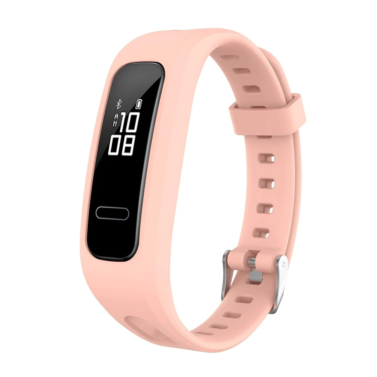 DL3 Mobilak Silicone Watch Band Strap Compatible for Huawei Honor Band 4 Running Version/Huawei Band 3e/ Band 4e Smart Watch Bracelet Replacement - Black