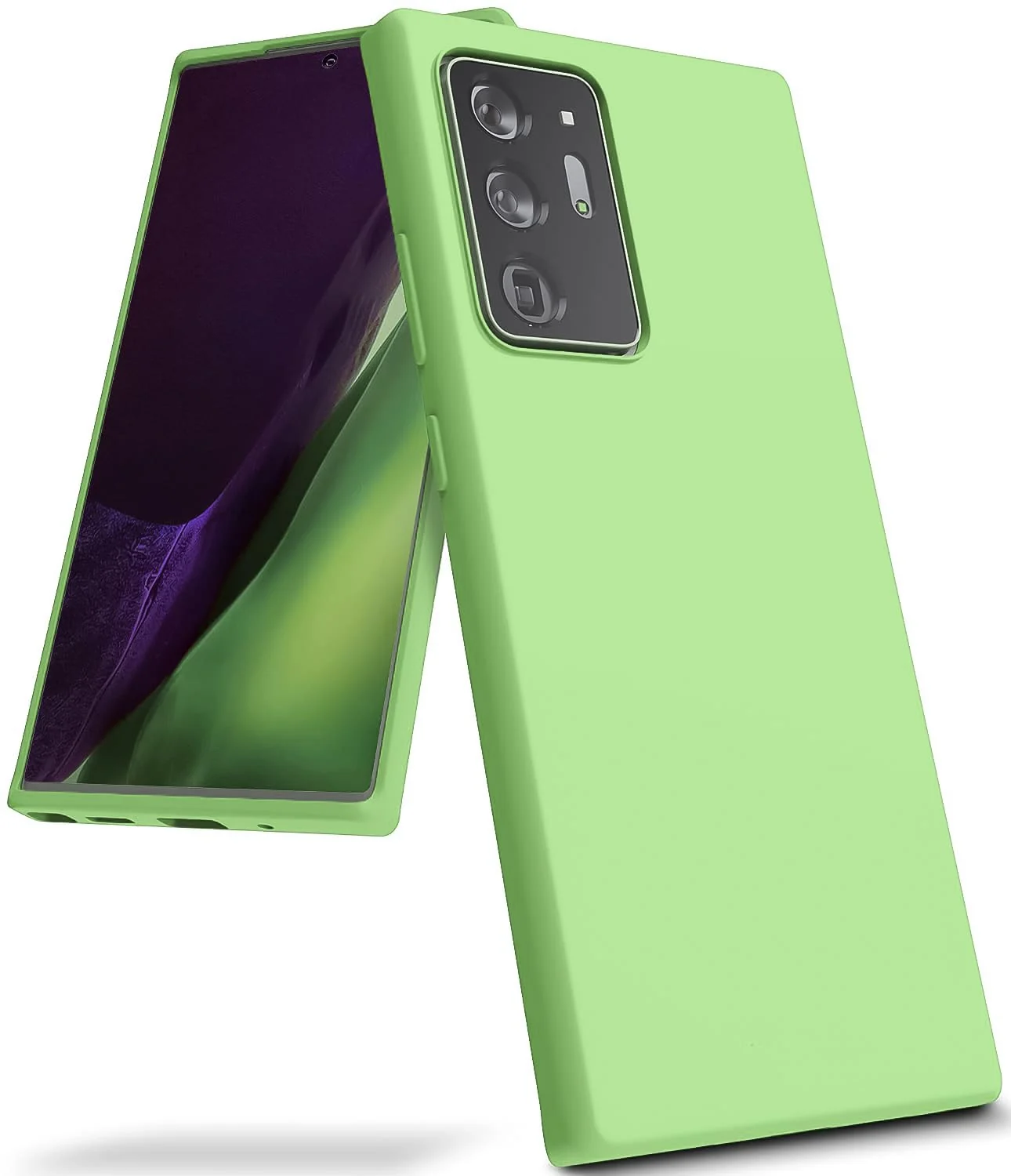 Dl3 Mobilak Samsung Galaxy Note 20 Ultra Case,Soft Flexible Silicone Gel Rubber Bumper Cover,Full Body Shockproof Protective Phone Case (Light Green)
