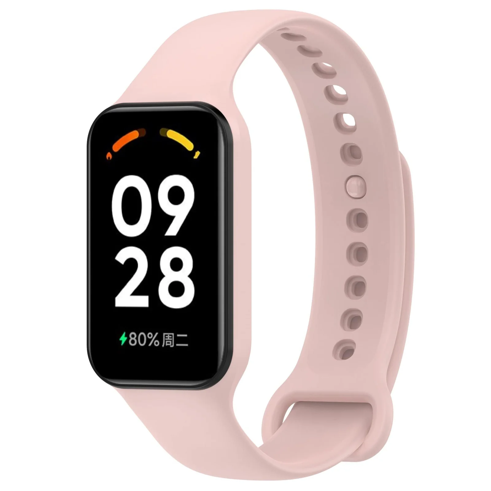 DL3 Mobilak Smart Watch Strap for Xiaomi Redmi Band 2, Sport Silicone Watch Band Wrist Strap, Replacement Bracelet Wristband Wrist Strap for Xiaomi Redmi Smart Band2 Accessories - Pink