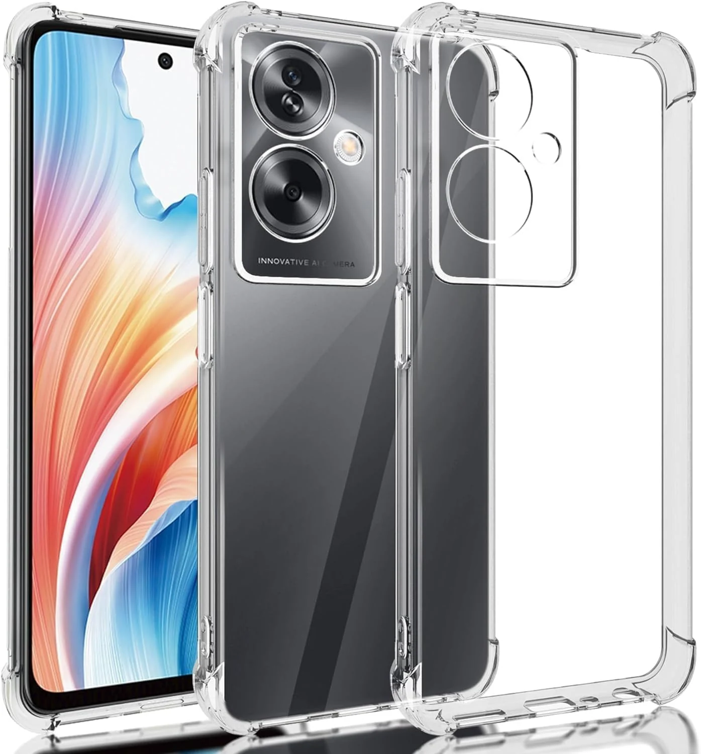 DL3 Mobilak Clear TPU Protective Case for OPPO A79 5G with Camera Protection and Shockproof Design - Clear