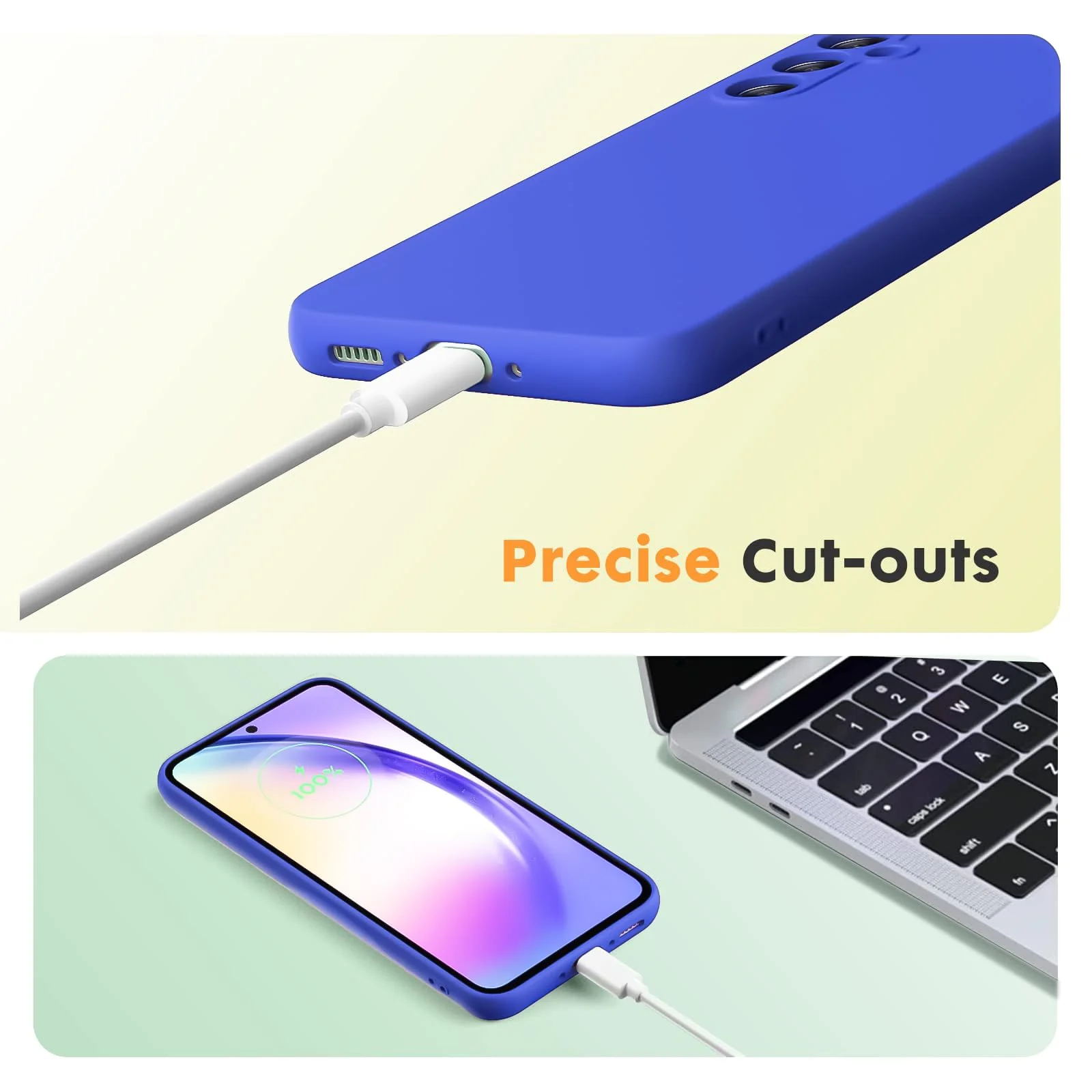 DL3 Mobilak Soft Silicone Gel Bumper Case for Samsung Galaxy A54 5G - Light Blue
