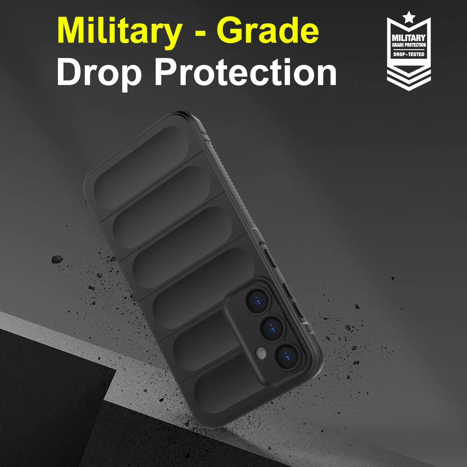 DL3 Mobilak Soft Silicone Protective Case for Samsung Galaxy S23 FE 5G with Camera Protection and Shockproof Design - Black