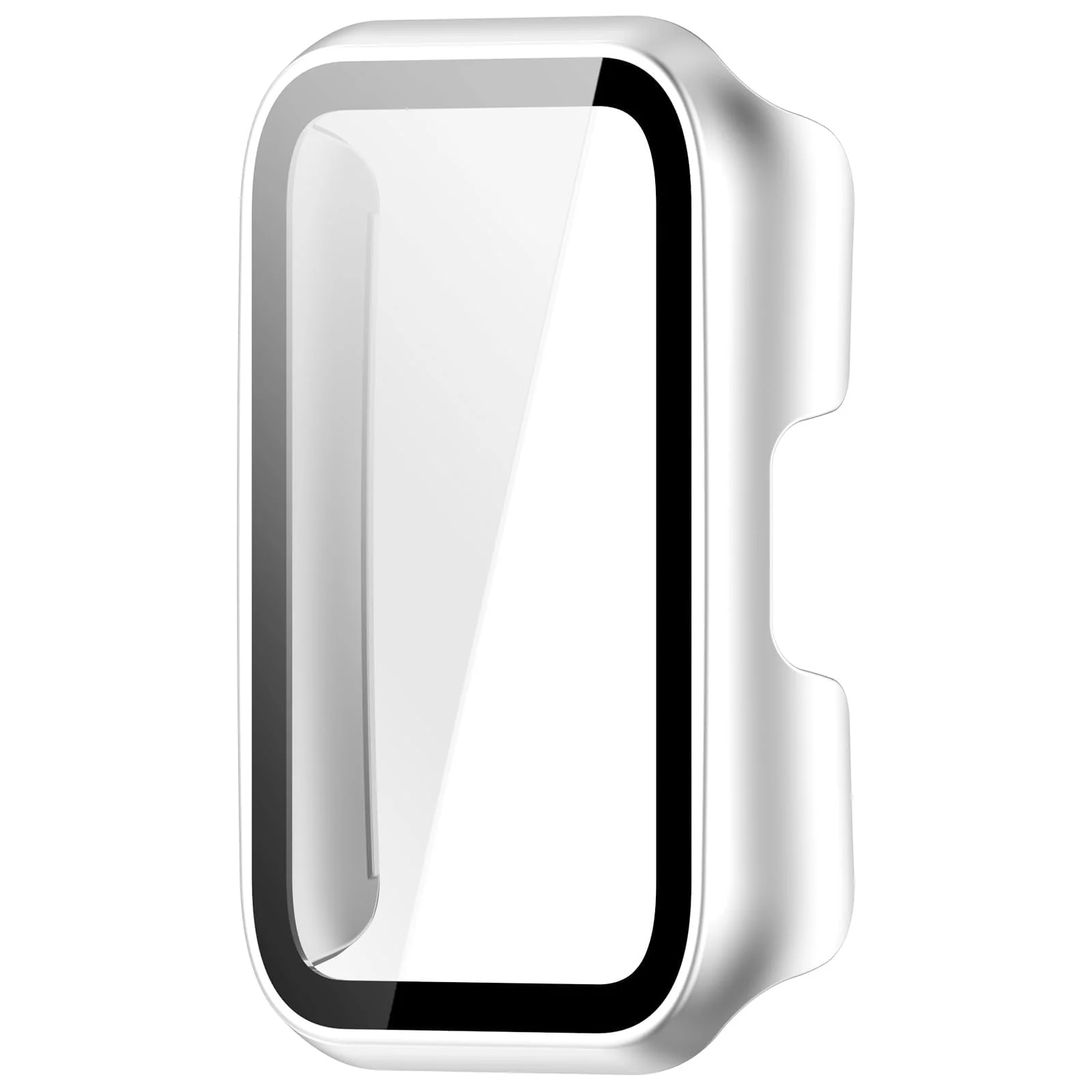 DL3 Mobilak Case with Screen Protector for Huawei Band 11, Bumper Full Coverage Hard PC Overall Protective Cover, Built-in Tempered Glass Film High Sensitivity For Huawei Band 11 - Silver