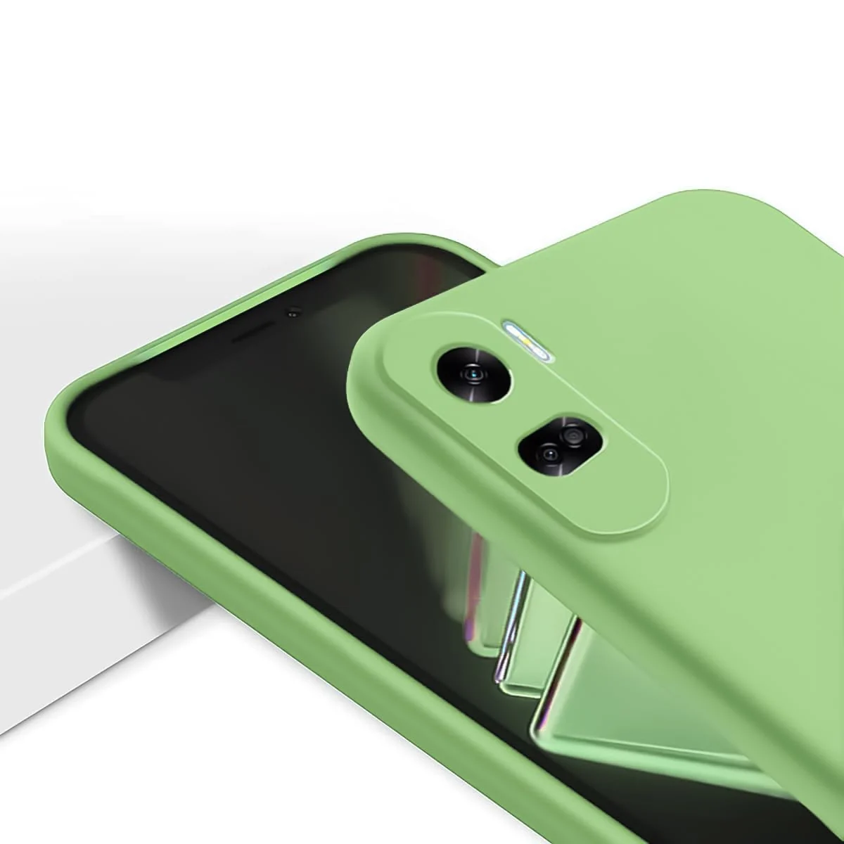 DL3 Mobilak Honor 90 Lite Case, Soft Flexible Silicone Gel Rubber Bumper Cover, Full Body Shockproof Protective Phone Case - Light Green