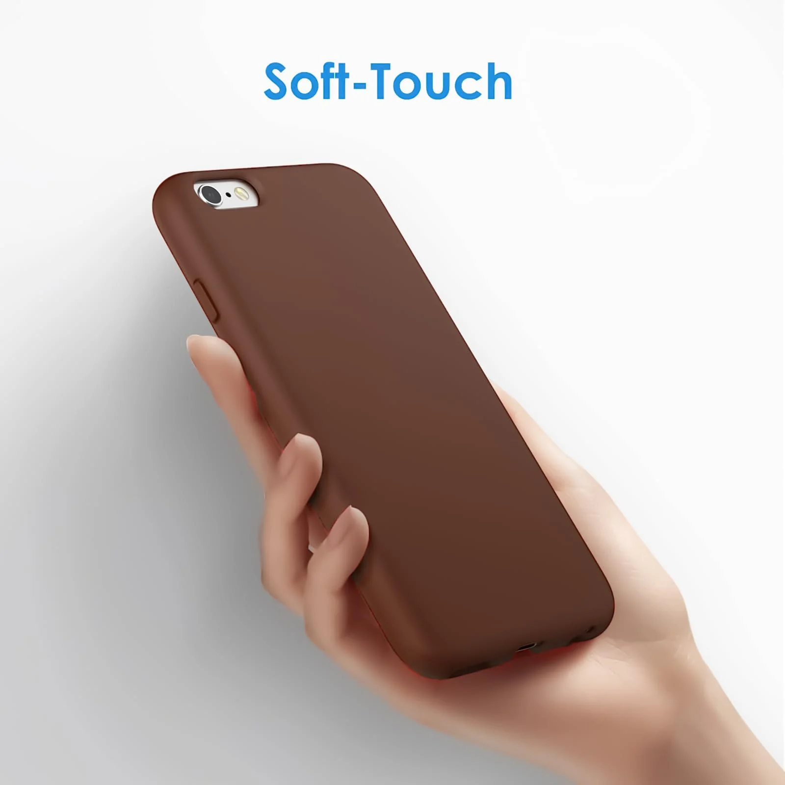 DL3 Mobilak Liquid Silicone Protective Case with Soft Microfiber Lining for iPhone 6 / 6S - Brown