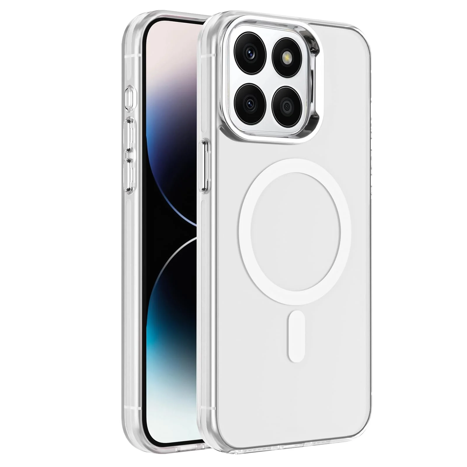 Dl3 Mobilak Case For Honor X7D Case Crystal Clear [Not Compatible with MagSafe] Soft TPU Gel Case Flexible Silicone Anti-Scratch Transparent TPU Cover - White