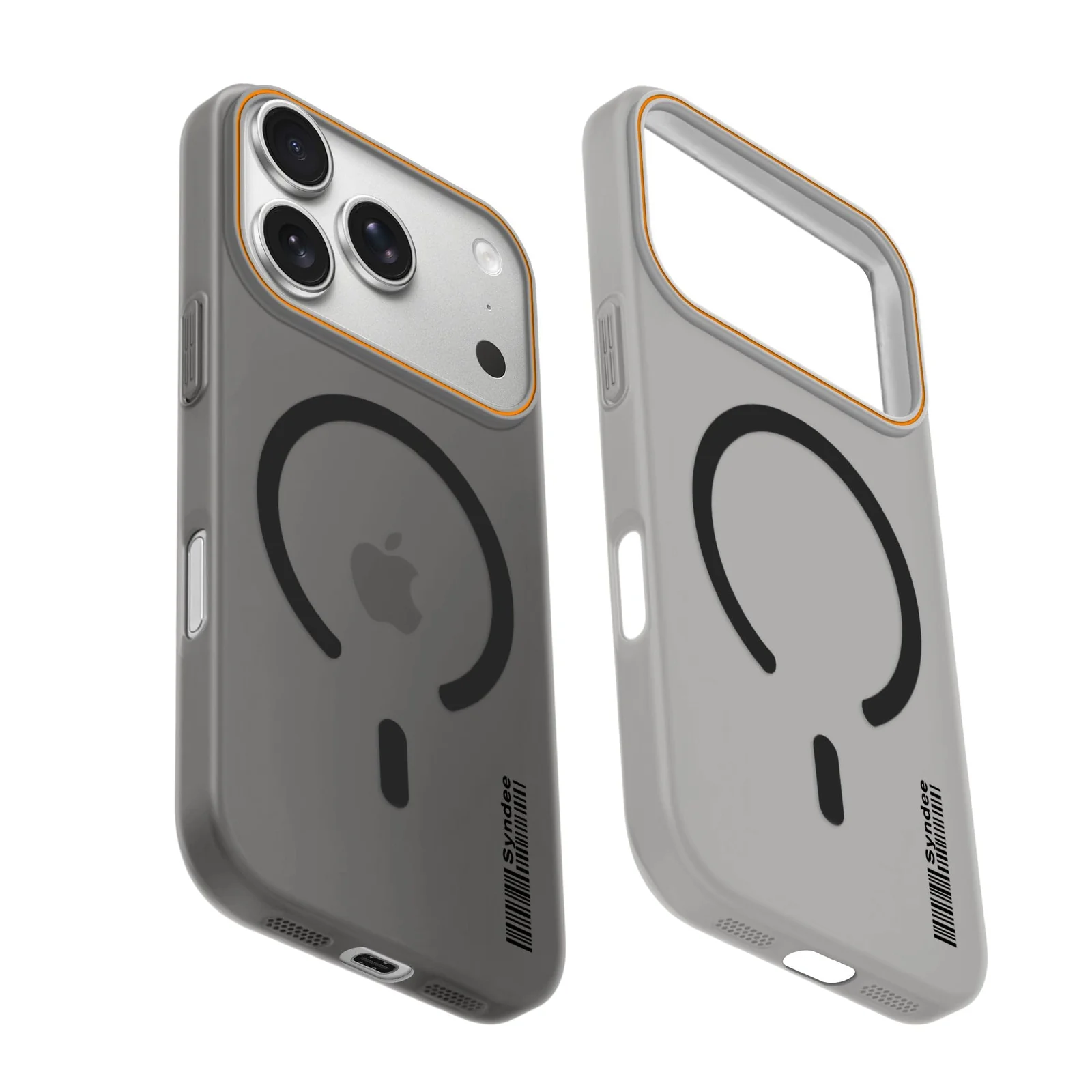 DL3 Mobilak Translucent Matte Case for Honor 600 5G, Compatible with MagSafe accessories, Shock-absorbing protection, Integrated ring holder - Black