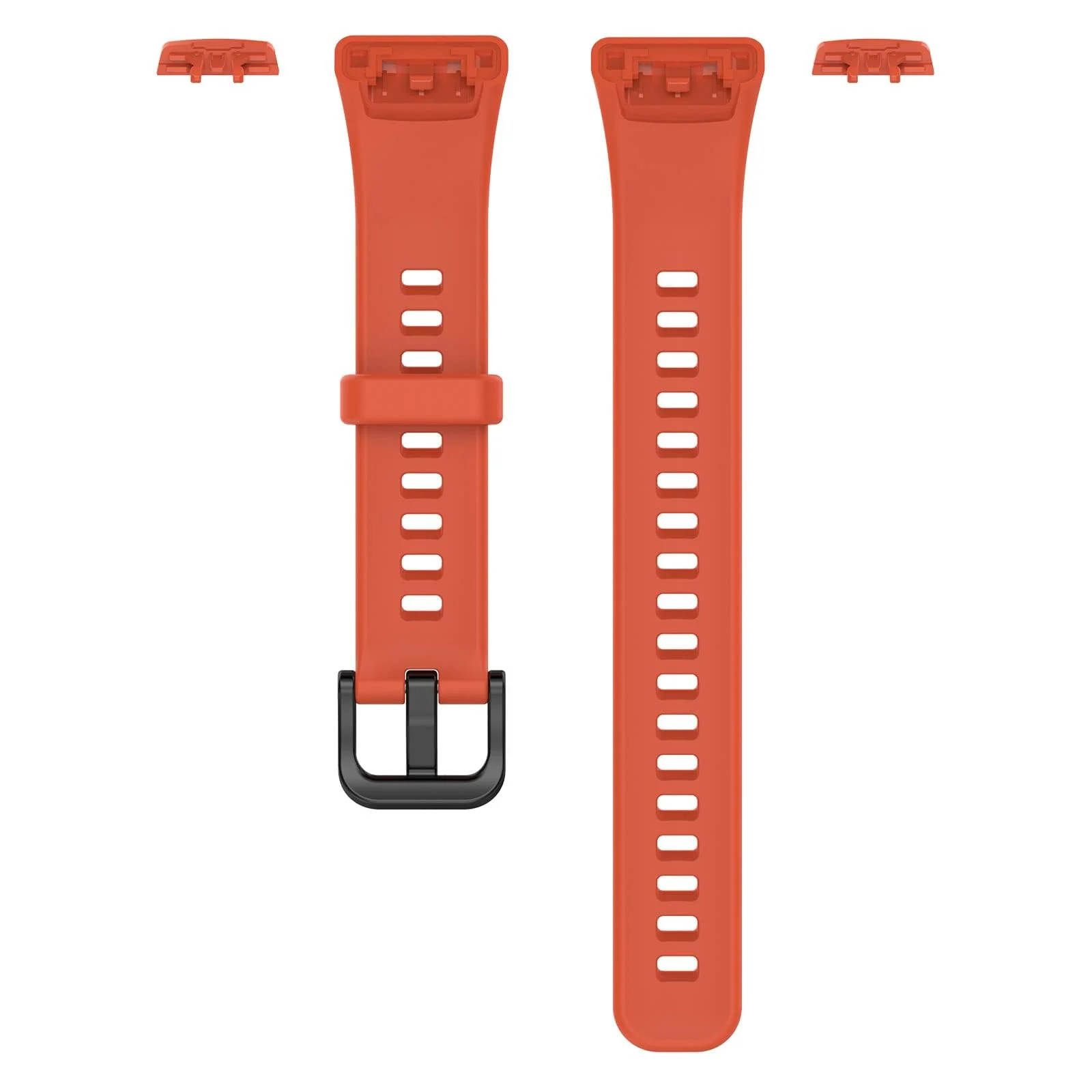 DL3 Mobilak Bracelet Compatible With Huawei Band 6/Honor Band 6/Band 6 Pro/Band 6 NFC Wristbands for Men Women, Silicone Strap, Waterproof Sports Replacement Straps - Orange