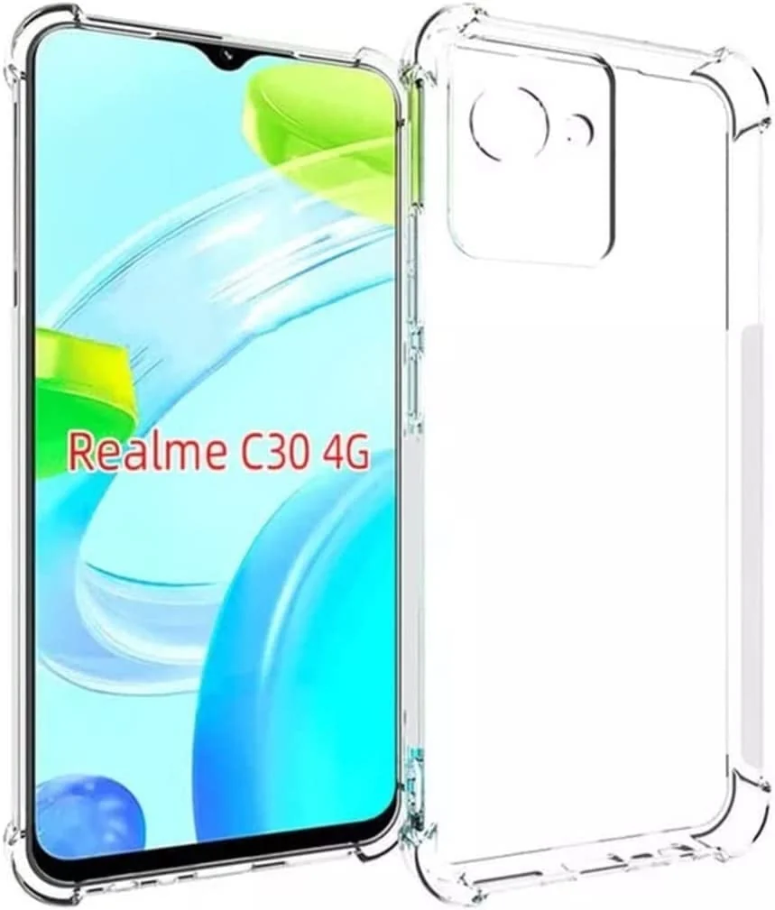 DL3 Mobilak Case Compatible with realme C30 / realme Narzo 50i Prime, Cover Silicone TPU Gorilla Anti-shock Protector Camera Shockproof Corners - Clear