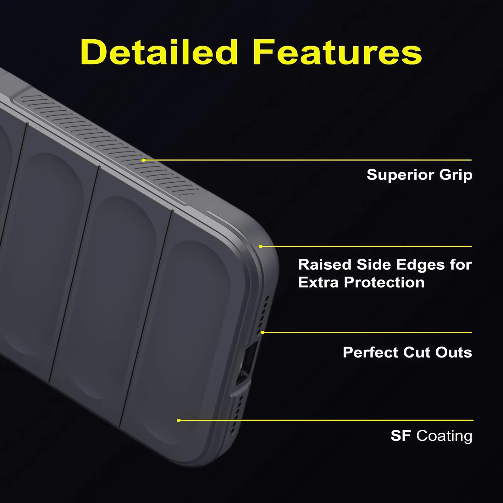 DL3 Mobilak Soft Silicone Protective Case for Apple iPhone 11 with Camera Protection and Shockproof Design - Dark Gray