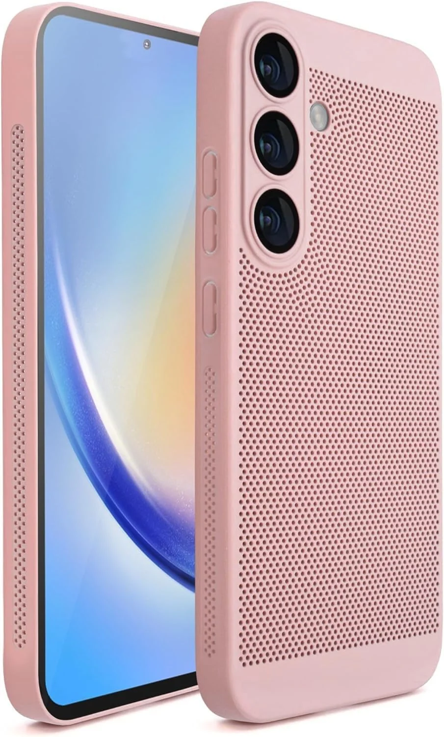 DL3 Mobilak PC Protective Case for Samsung Galaxy A24 4G, Supports wireless charging, Camera protection, Shock-absorbing protection - Pink