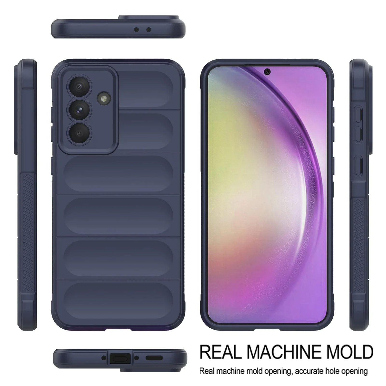 DL3 Mobilak Silicone Case for Samsung Galaxy A36/ Samsung Galaxy A56 4G / 5G Heavy Duty Protective [Slim Fit] Soft Protective Design Shock-Absorption TPU Cover With Camera Protection - Blue