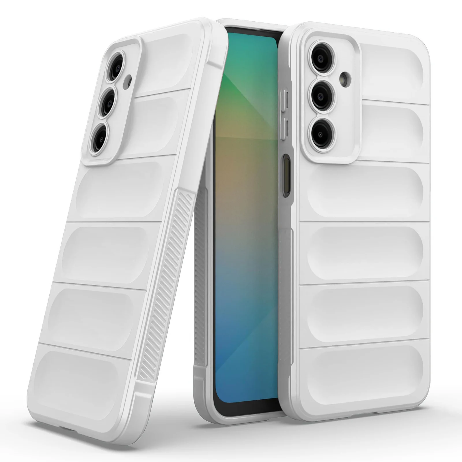DL3 Mobilak Soft Silicone Protective Case for Samsung Galaxy A25 with Camera Protection and Shockproof Design - White