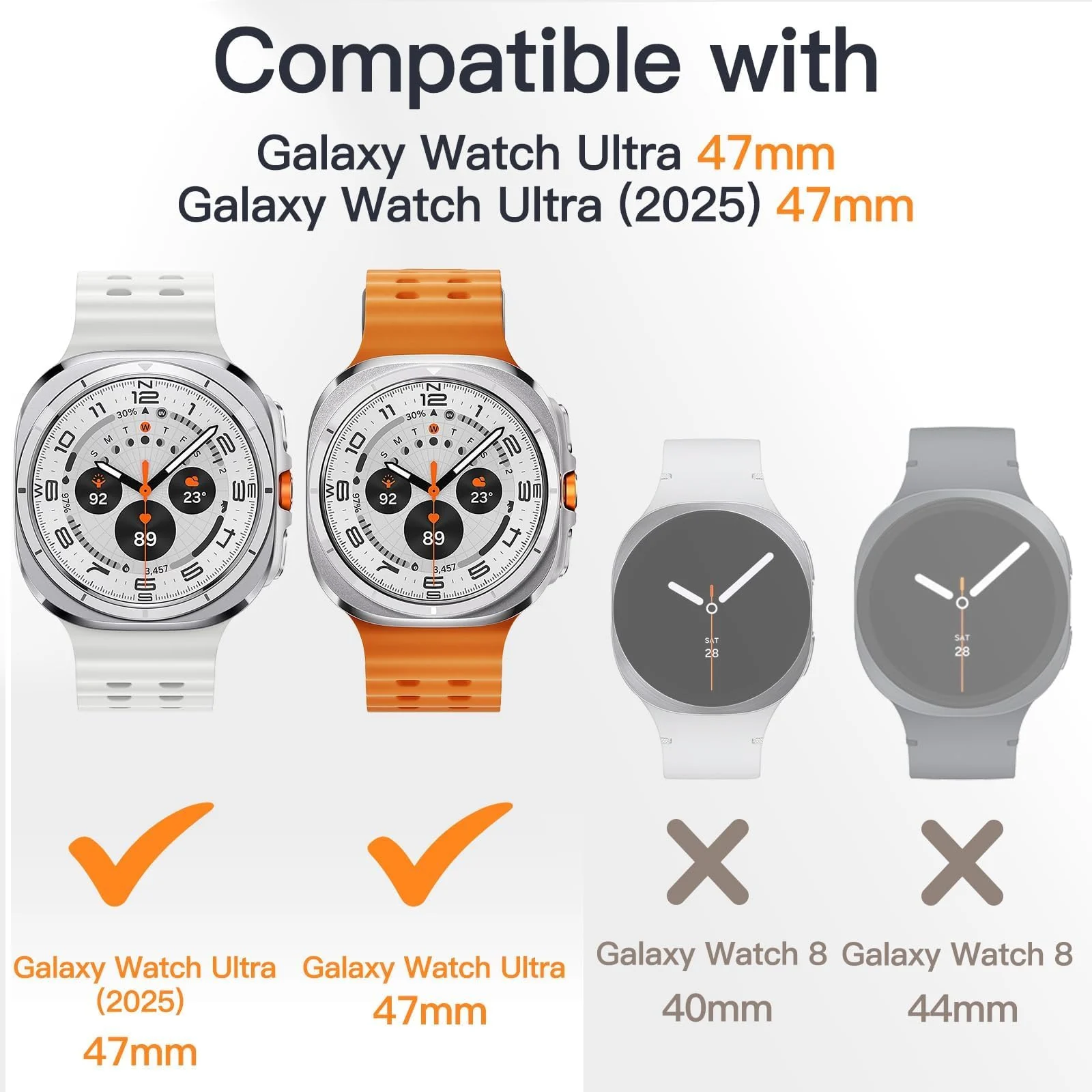 DL3 MOBILAK Full-Coverage Watch Case with Tempered Glass for Samsung Galaxy Watch Ultra 2025 / Galaxy Watch 7 Ultra 2024 47 mm, Pink