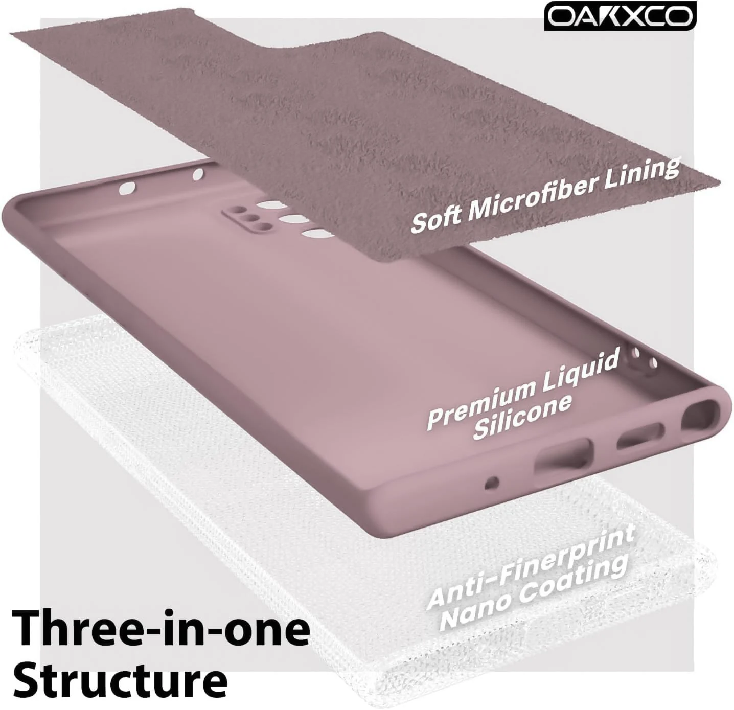 DL3 Mobilak Liquid Silicone Protective Case for Samsung Galaxy Note10 Plus with Microfiber Lining and Shockproof Design - Cashmere